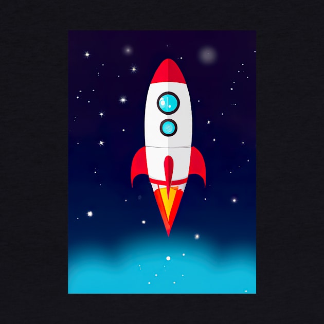 Flying Space Rocket by maxcode